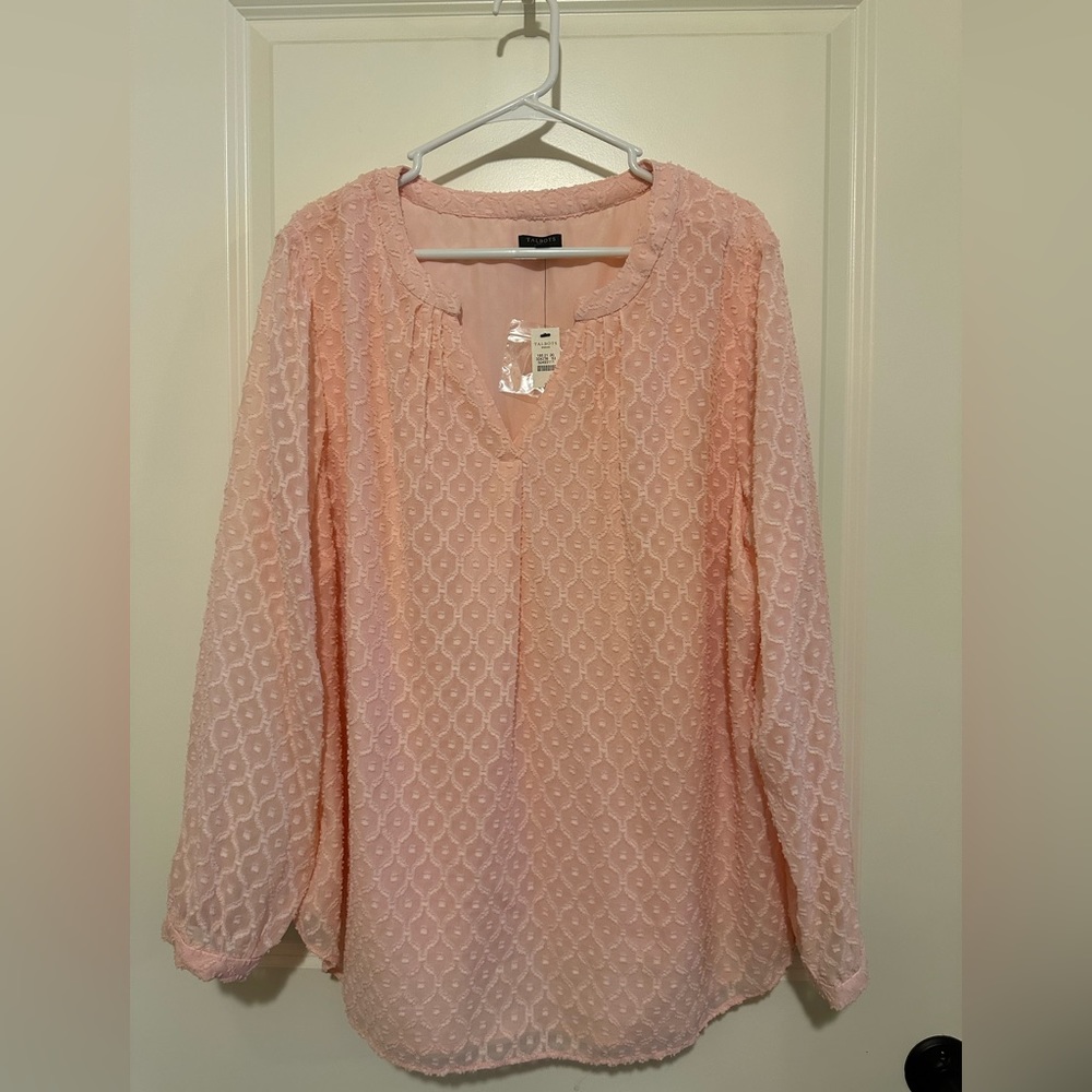 Talbots pink blouse. 2X